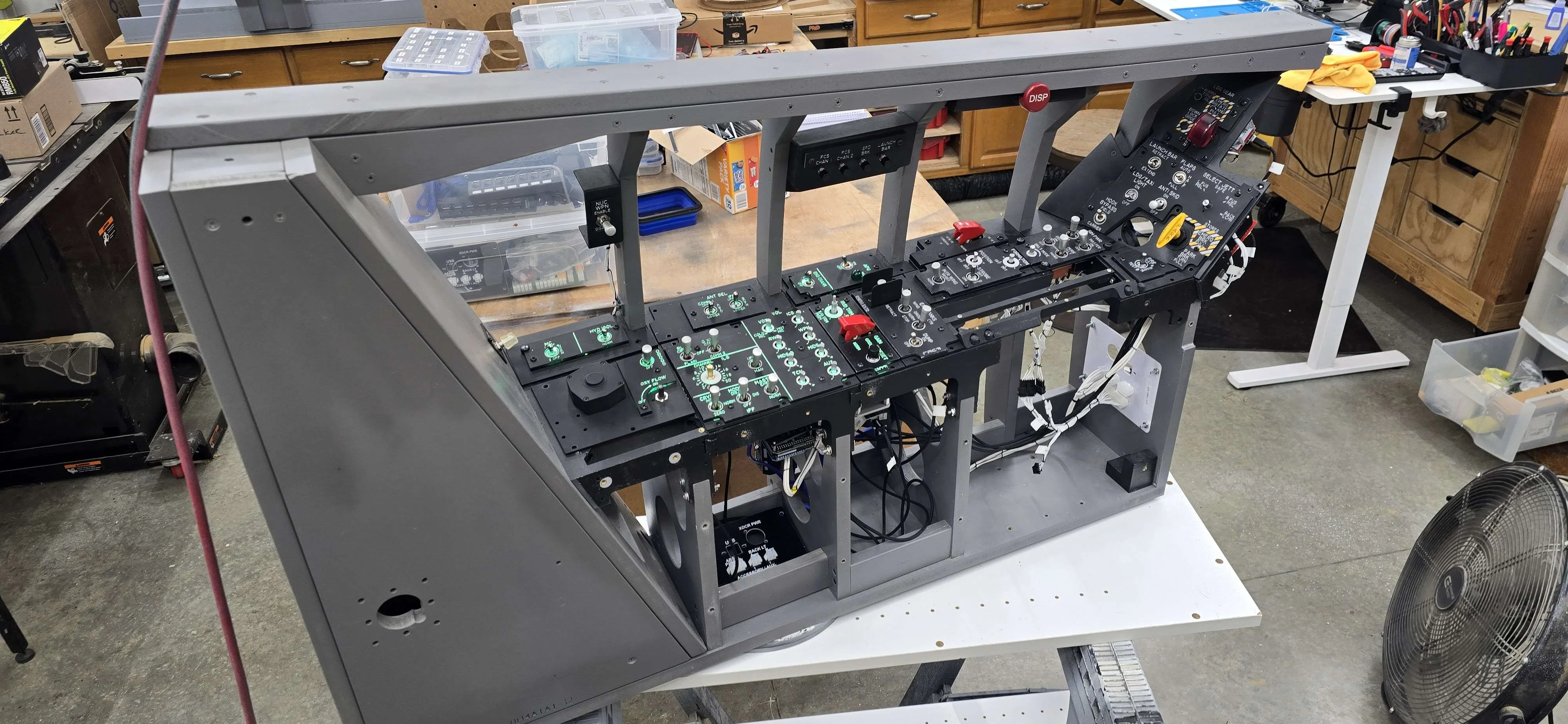 OpenHornet cockpit simulator assembly